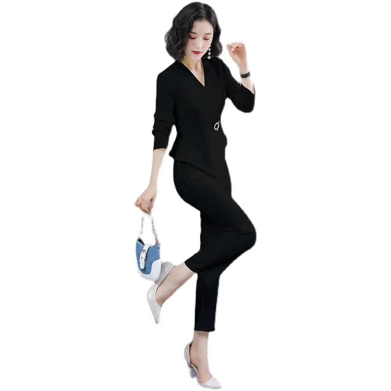 

White Woman Suits Lady Suit Office Blazer And Pants Set Korean Style 2 Piece Set Luxurious Conbinaison Femme Trendy Costume