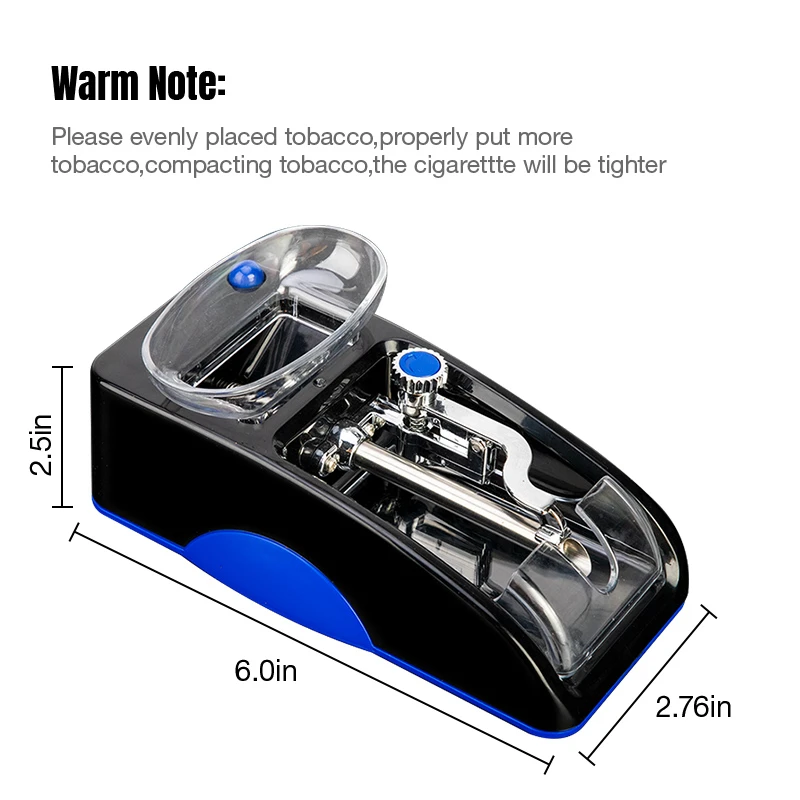 Automatic Cigarette Rolling Machine Tobacco Cigarettes Filling DIY Smoking Roller Tool Men Gadget EU Plug 8mm | Дом и сад