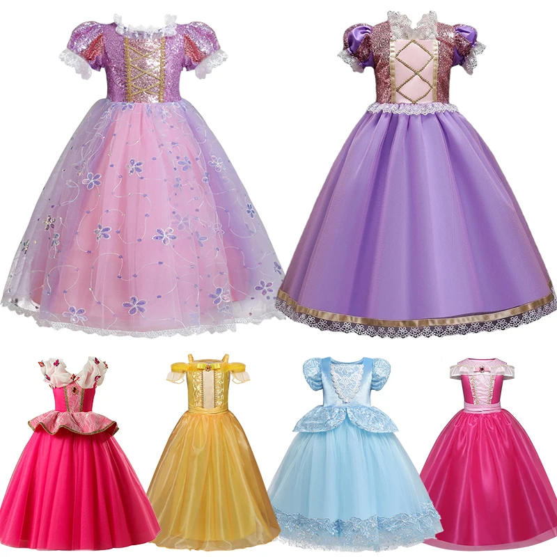 

Платье для девочки, костюм принцессы на Хэллоуин, длинные платья для дня рождения, детское платье для косплея для девочек, костюм