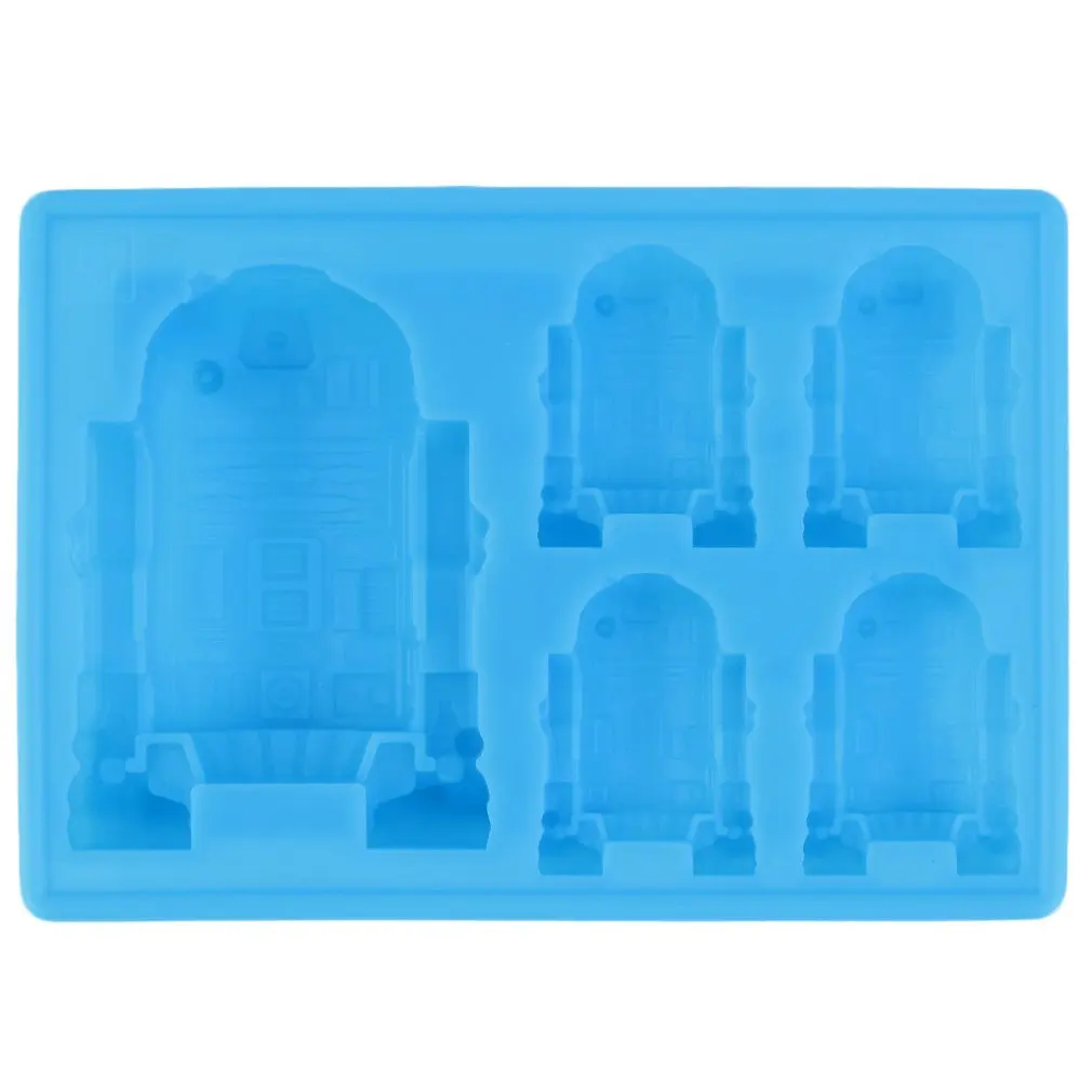 1 шт. милый R2 D2 лоток для льда силиконовый кубик прессформы Формы шоколада помадки