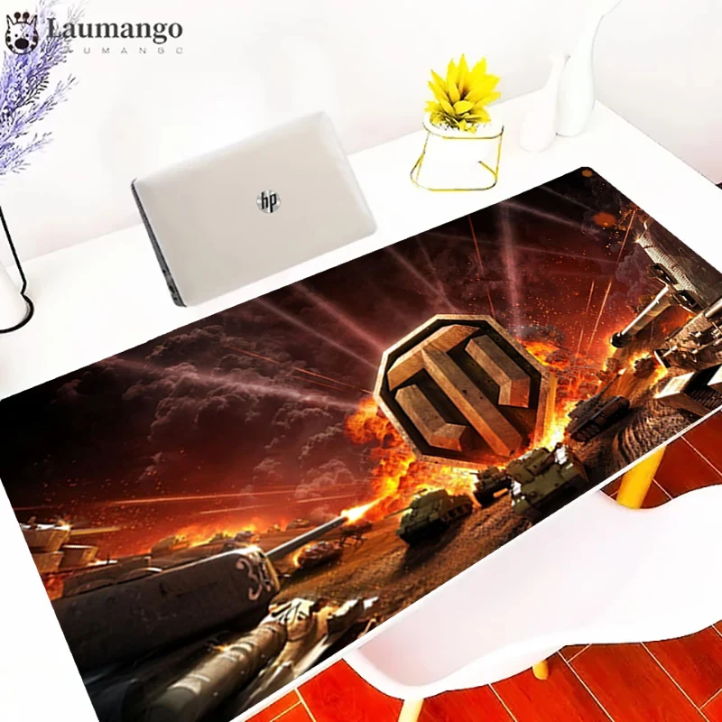 

World of Tanks Mouse Pad Gaming accessories Large 900x400 Rubber Gamer Keyboard Table Mat PC Mousepads with Lock Edge LOL Carpet
