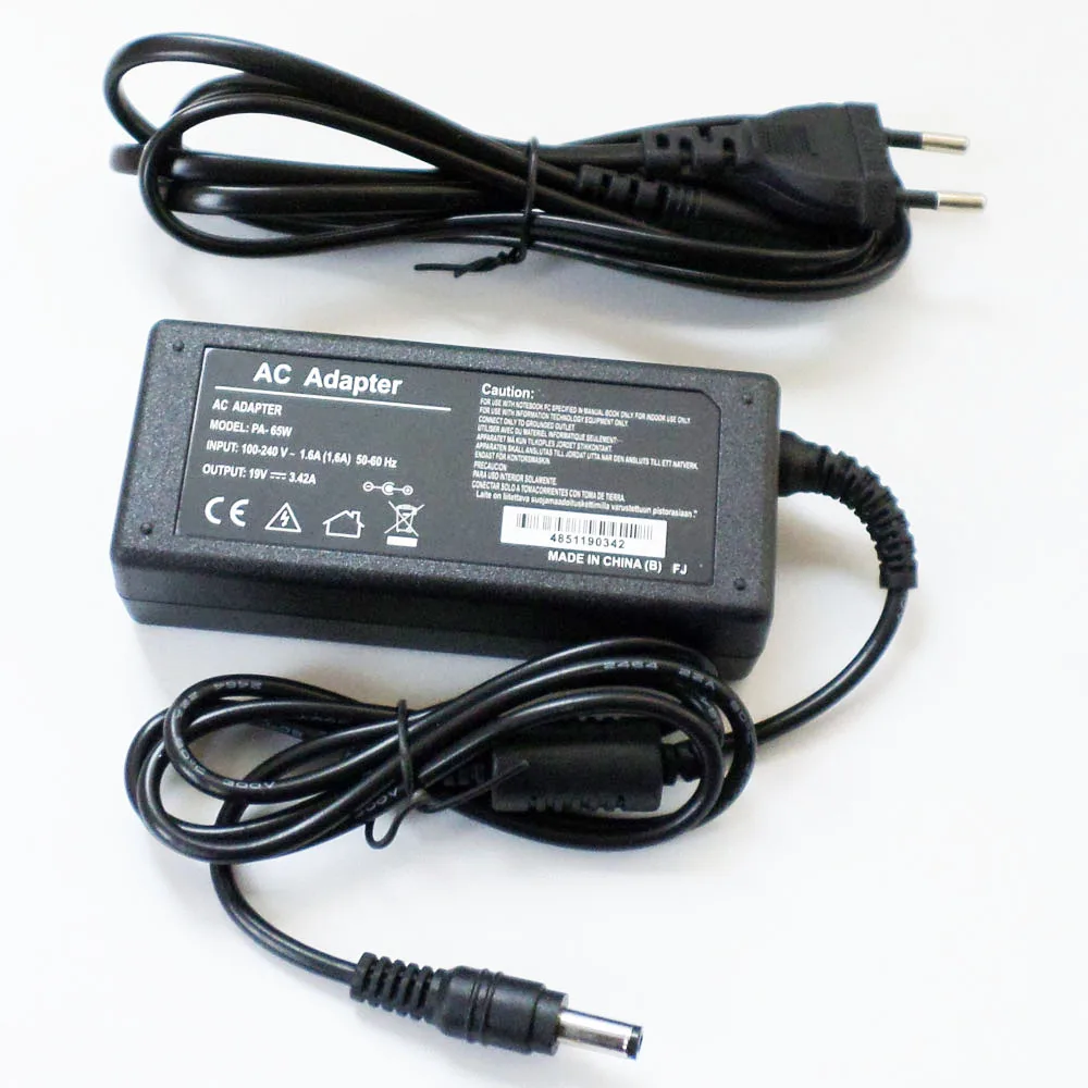 

New 19V 3.42A 65W Laptop Battery Charger Power Supply Cord For Toshiba PA3714E-1AC3 N17908 V85 R33030 Notebook AC/DC Adapter