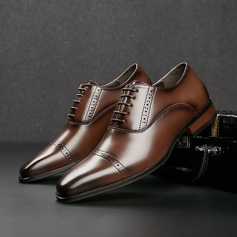 

Men's Genuine Leather Business Shoes Formal Dress Shoes Men Zapatos De Hombre Men Wedding Party Dress Shoes