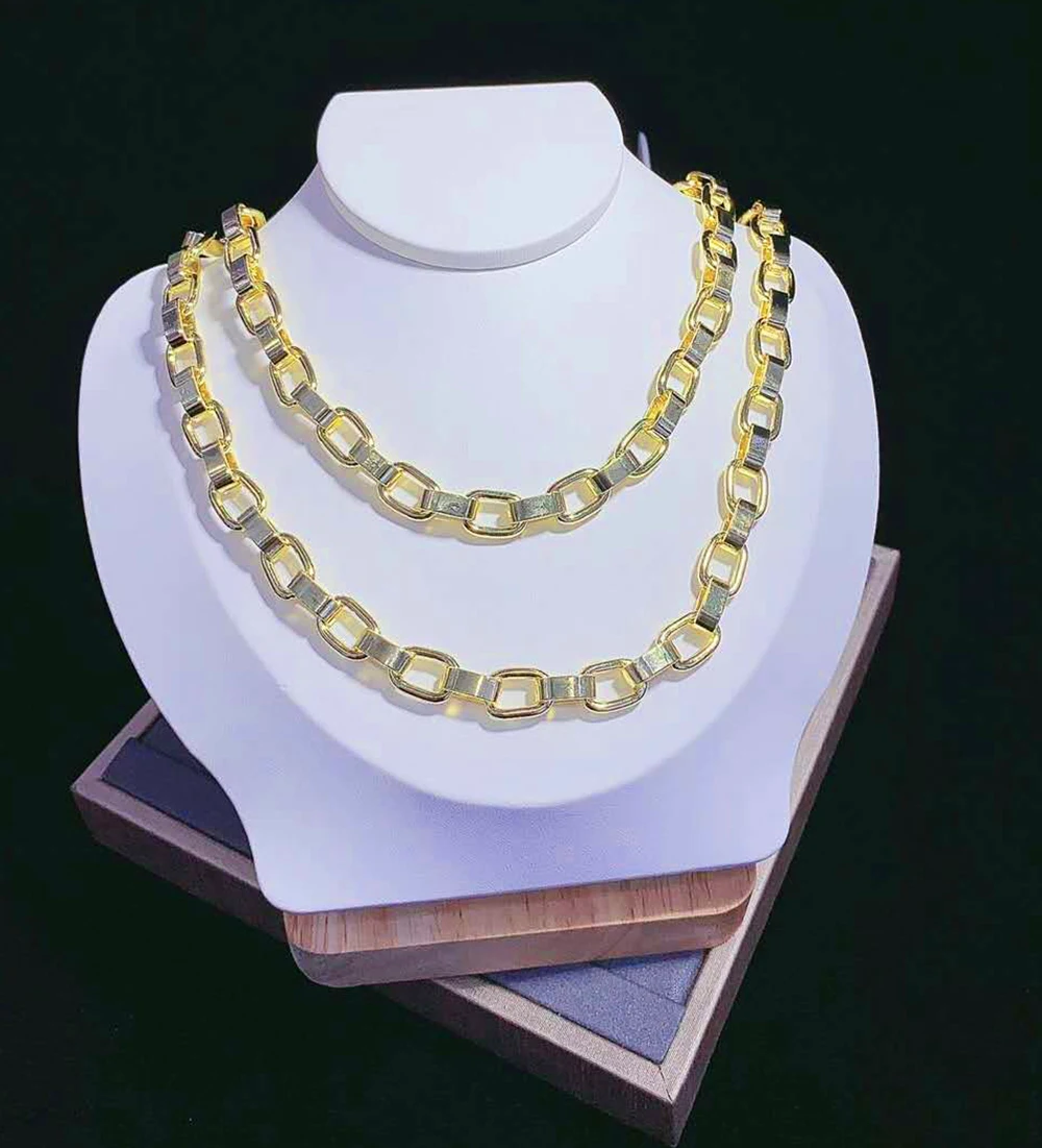 2Meters  Gold  Color Link Chains For Jewelry Making DIY Supplies Necklace Bracelet Chain Accessories