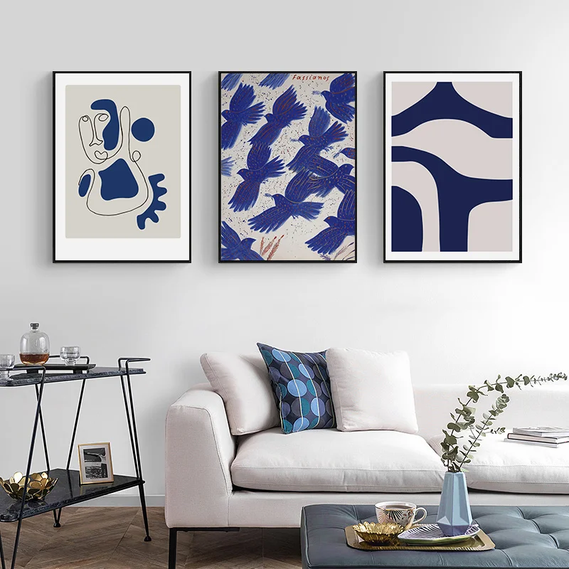 Современное абстрактное украшение для дома холст художественная живопись Анри