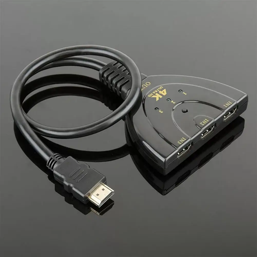 

4K*2K 3D Mini 3 Port HDMI-compatible Switch 1.4b 4K Switcher Splitter 1080P 3 In 1 Out Port Hub For DVD HDTV Xbox For PS3 PS4