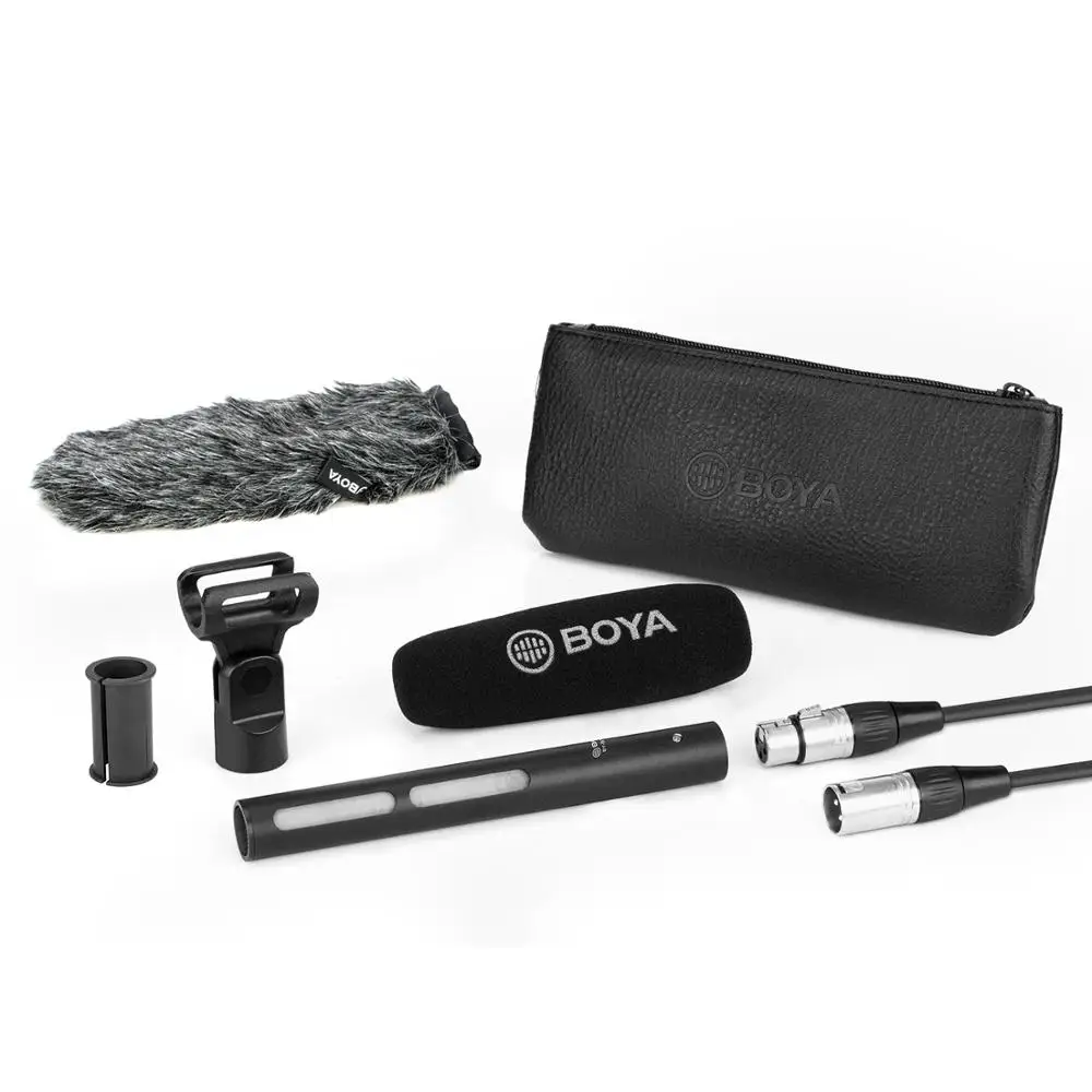 BOYA BY-BM6060 суперкардиоидный конденсаторный микрофон включает в себя меховое
