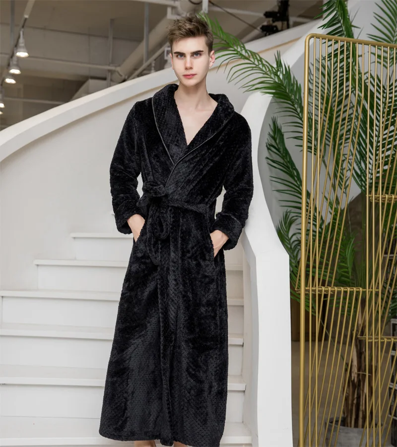 

Coral Fleece Sleepwear Lovers New Women Kimono Bathrobe Gown Warm Home Clothes Oversize 3XL Thicken Nightgown Nightwear