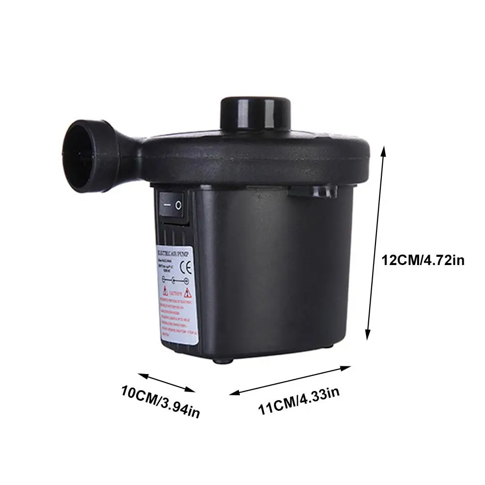 Electric Air Pump With 3 Nozzles Portable Quick-Fill Fast Inflator For Inflatable Pool Floats Cushions Mattress Boats | Спорт и