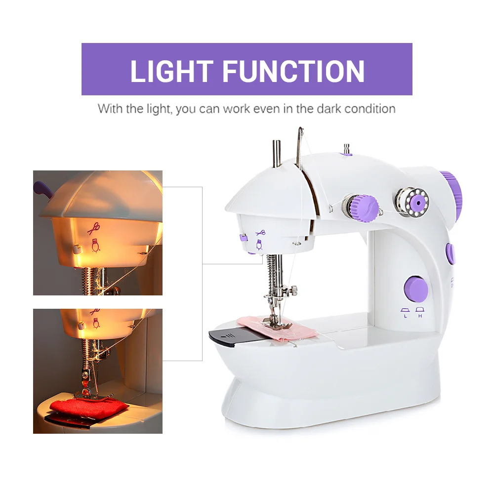 Портативные Швейные машины с двойной нитью многофункциональная Европейская