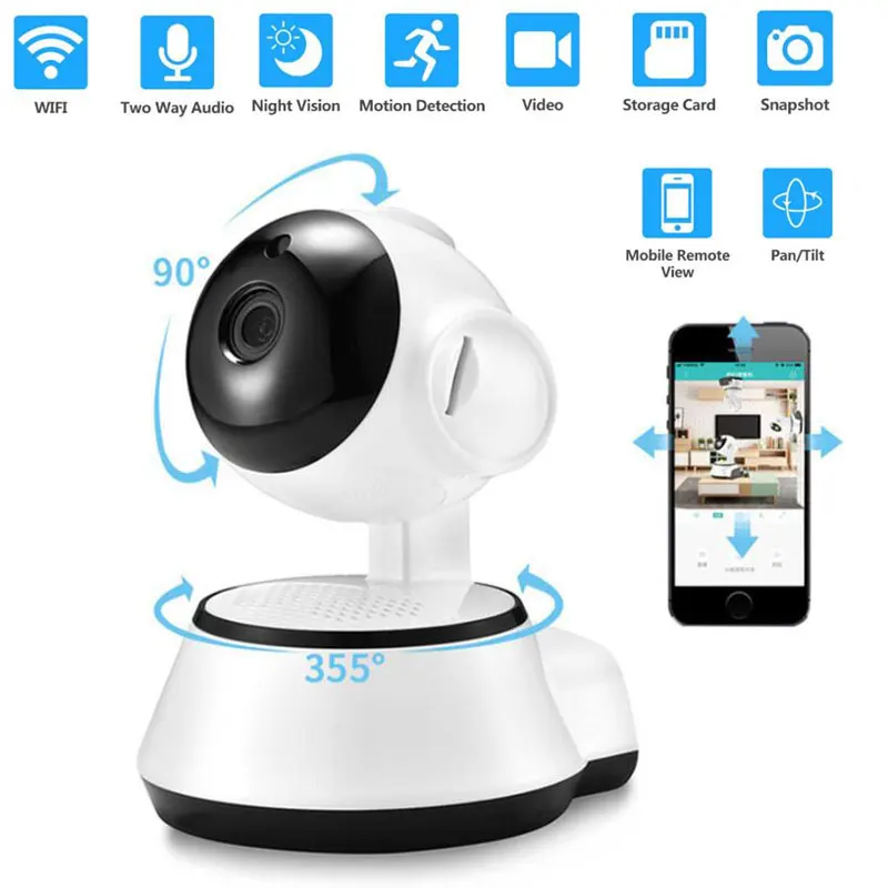 Беспроводная камера видеонаблюдения 720P Wi-Fi | Безопасность и защита