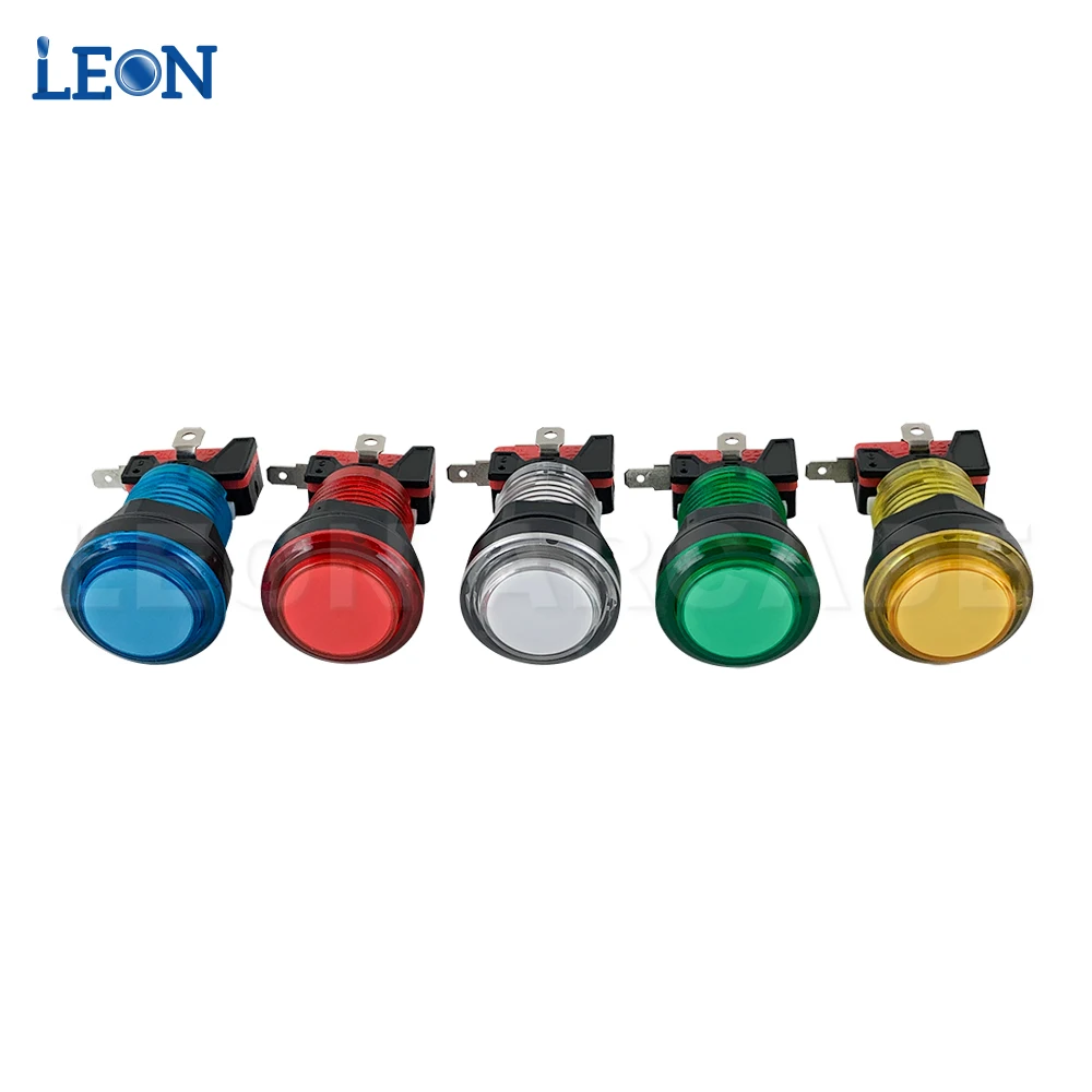 

20 Pcs 5/12V Illuminated Sanwa Button 1p 2p Coin Diy Arcade Kit For Pandora Box Arcade Led Arcade Button Diy Kit Zero Delay