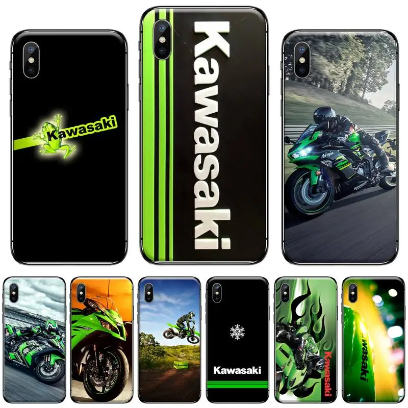 Kawasaki модный спортивный мотоцикл чехол для мобильного телефона iPhone 11 12 pro XS MAX 8 7 6 6S