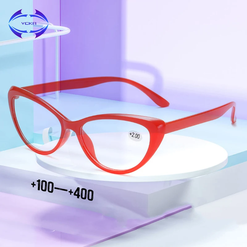 VCKA 2020 новые очки для чтения кошачий глаз Для женщин Мужчины легкий