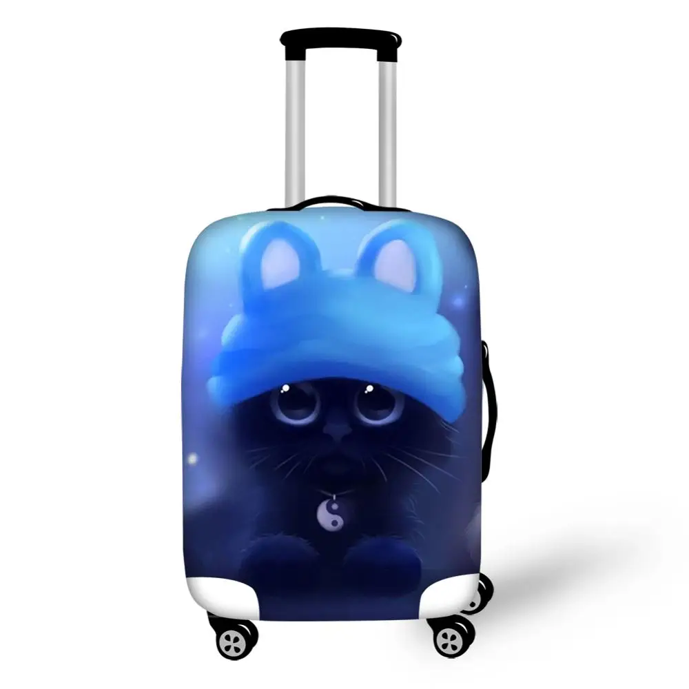 HaoYun Cartoon Suitcase Cover Fantasy Cats Pattern Elastic Dustproof Luggage Cover Kawaii Animal Luggage Protective Accessories
