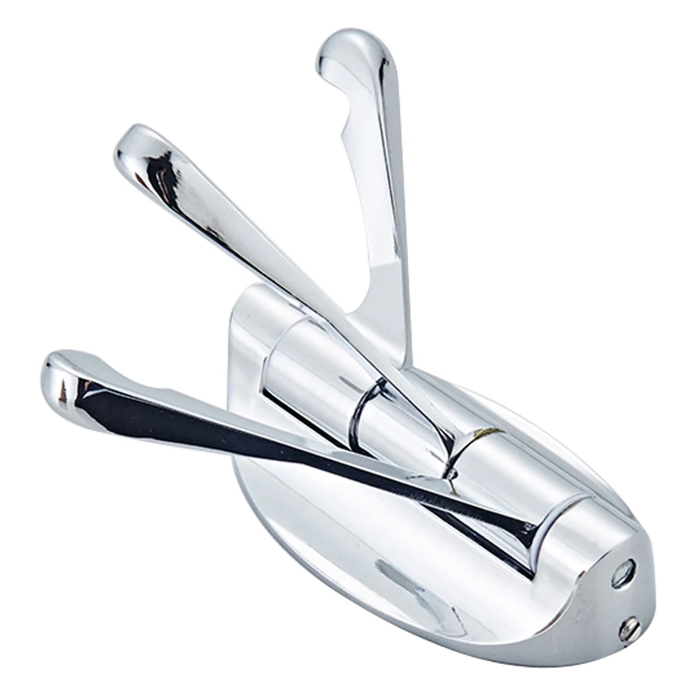 

Bedroom Zinc Alloy Coat Hook Bathroom Easy Install Three Hanger Anti Rust Heavy Duty Storage Organizer 180 Degrees Rotation