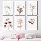 Картина на холсте, ботанические цветы, плакаты и принты растений, галерея, настенное искусство, скандинавские картины для гостиной, домашний декор