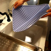 big thick silicone square dish drying mat heat resistant draining dishwaser durable cushion pad mat placemat