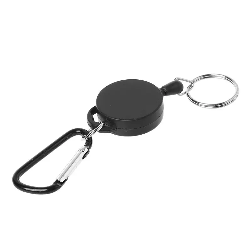 

Выдвижная катушка Регулируемый брелок из Проволочной веревки с карабином защита от кражи