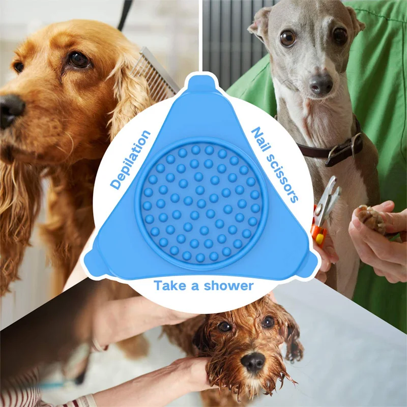 Коврик дозатор для собак устройство дрессировки присоска на стену груминга и