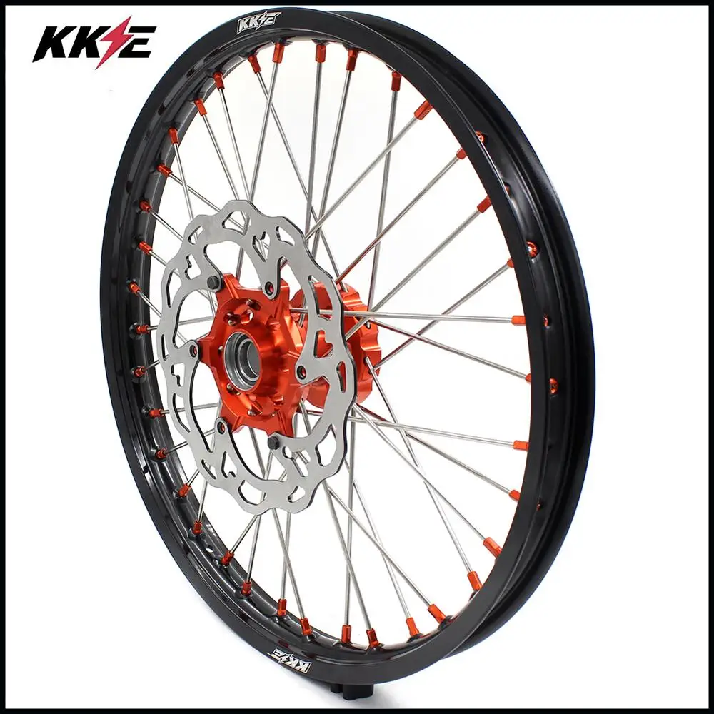 KKE 21 & 18 полный Enduro колеса Набор для EXC F W XCW 125 530 2003 2021 оранжевый ниппель диски|ktm