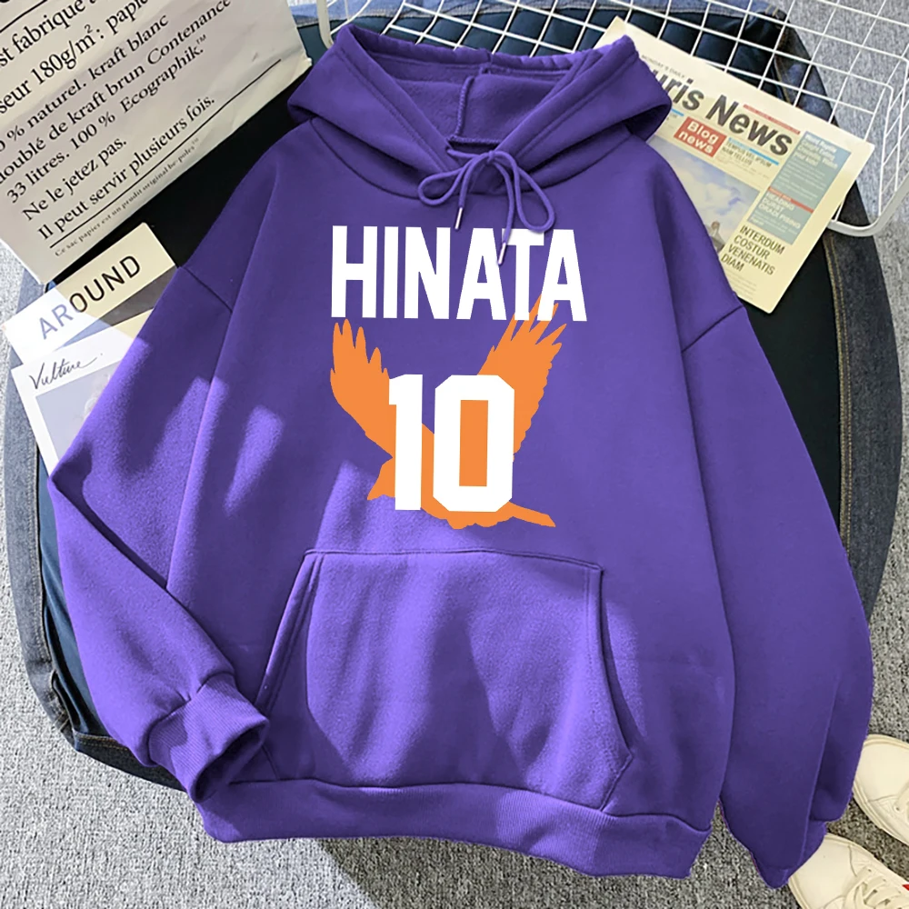 Худи Haikyuu Hinata Shoyo с принтом в виде цифр мужское простое искусственное худи уличная