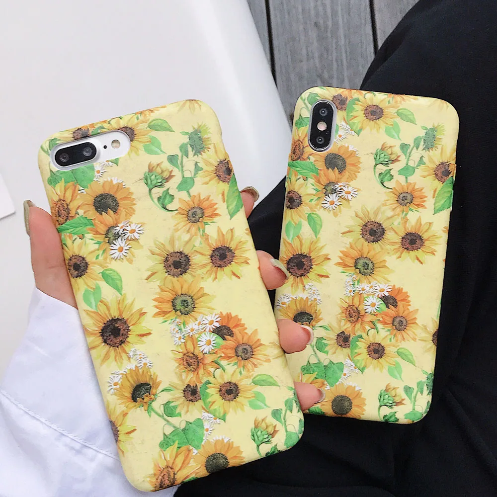 Художественный чехол для телефона iphone 8 Plus 6 6S 7 X XS Max XR цветочный матовый 11 11Pro