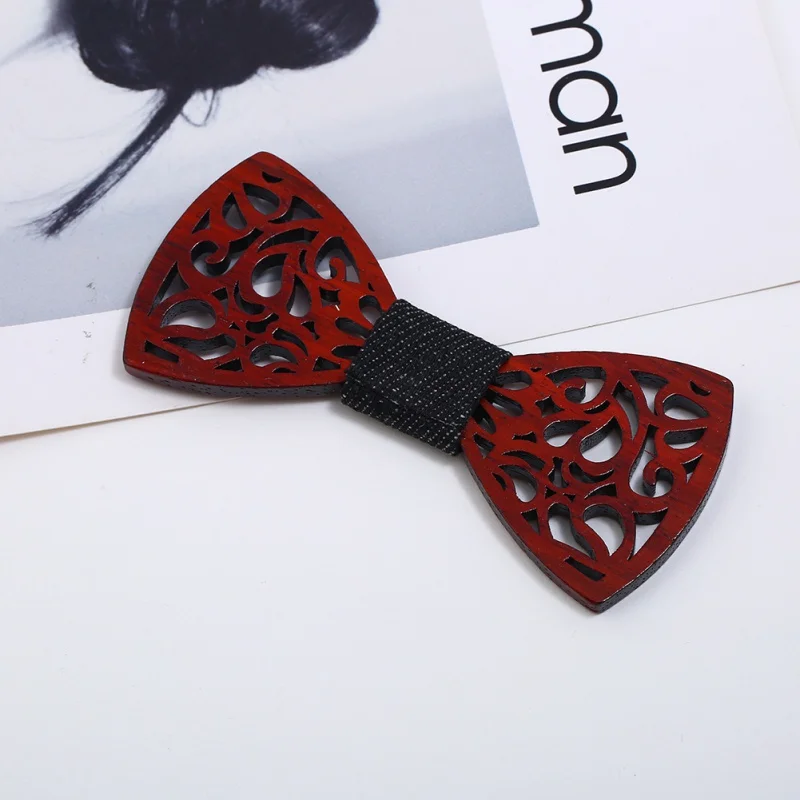 Хит 2019 красный деревянный галстук-бабочка для мужчин костюм жениха свадьбы