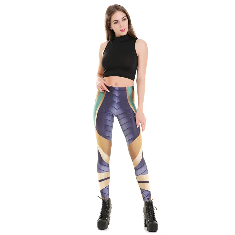 

Robot Series Printed Leggings Cartoon Casual Sports Slim Fit Elastic Hip-Lifting Sexy Seamless Winter Ladies Leggings
