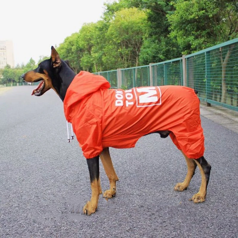Dog Red Дождевик для собак, дождевик для больших собак, Одежда для питомцев, щенок доберман, лабрадор, водонепроницаемая Золотая куртка для ретривера, товары для домашних животных - Цвет: Dog Red