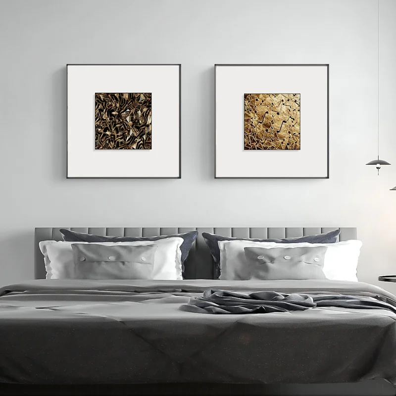 Роскошный золотой абстрактный постер художественная живопись украшение для