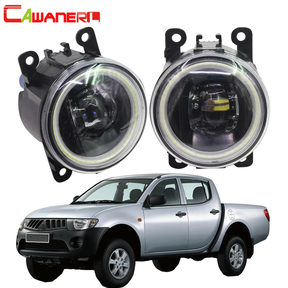 

Cawanerl For Mitsubishi L200 KB_T KA_T Pickup 2005 2006 2007 2008 2009 2010 2011 2012 Car 4000LM LED Fog Light Angel Eye DRL 12V