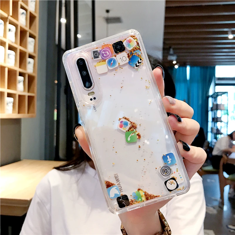 Gold Модный чехол для телефона samsung Note 10+ с динамическим жидким зыбучим песком для samsung S9 S8 S10 Plus Note 10 9 - Цвет: Gold