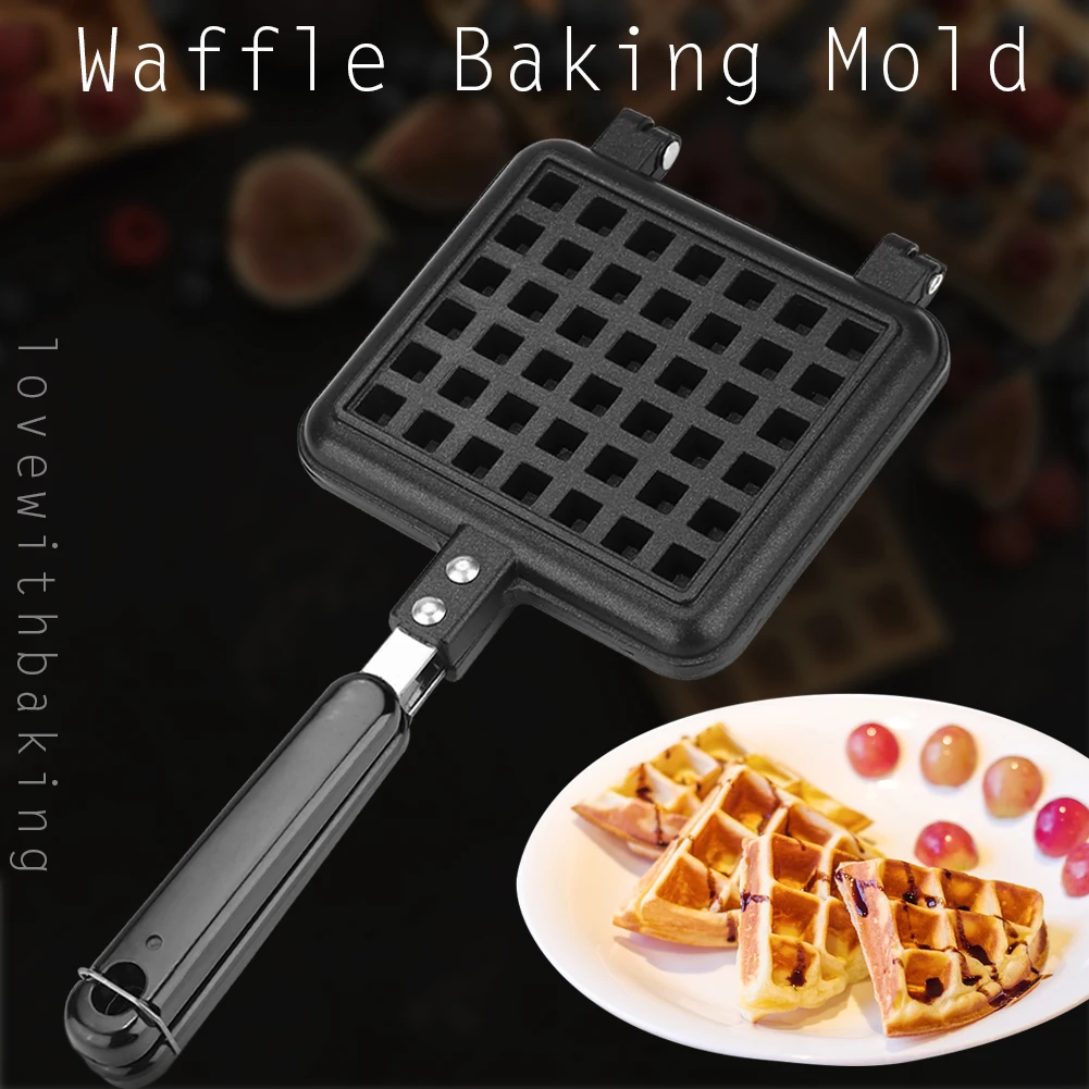 

Waffle Baking Mold Household Kitchen Gas Non-Stick Waffle Maker Pan Mould Molds Press Plate Cooking Baking Tool Dropshipping