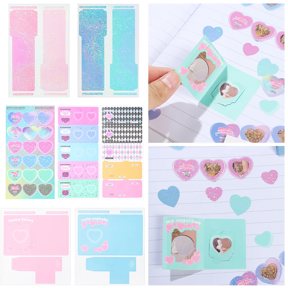 Фоторамка в форме сердца декоративная фоторамка альбом для карт наклейка ручная