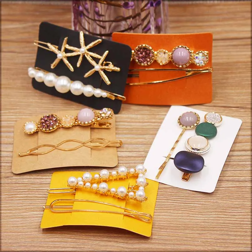 50 Шт. Набор Ювелирных Бирки Из Крафт-бумаги Розового И Белого Цвета Элегантная