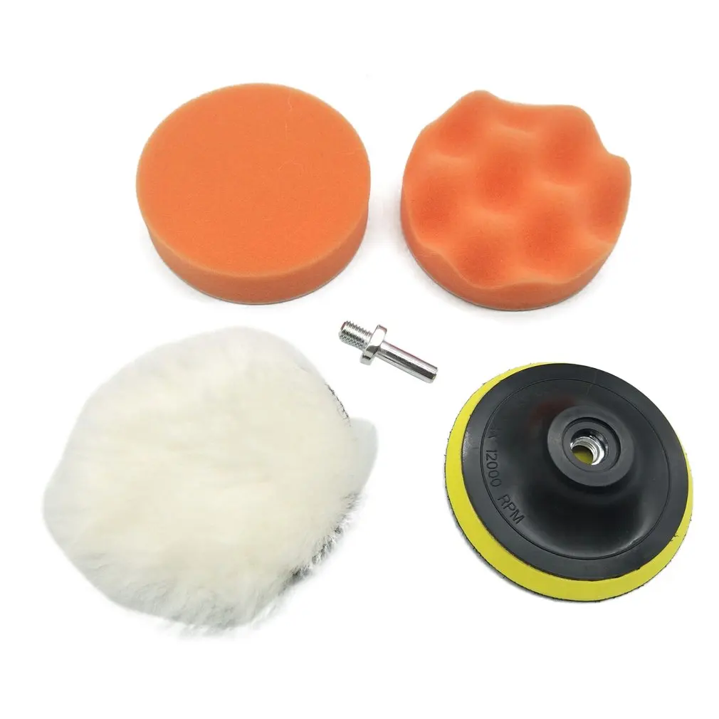 

5PCS/Set 4 Inch Car Polishing Sponge Pads Kit Buffing Waxing Foam Pad Buffer Set Polisher Machine Wax Pad
