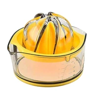 citrus orange squeezer manual hand juicer lime press anti slip reamer with strainer and container yellow