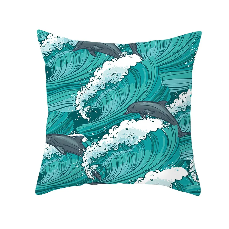 Наволочка в морском стиле из полиэстера декоративные подушки для дивана