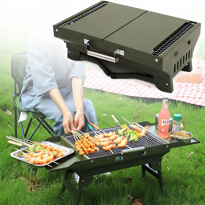 

Collapsible Portable Grill Camping Outdoor Portable Charcoal BBQ Grill Cooking Utensils Party Cooking Tools Portable Grill
