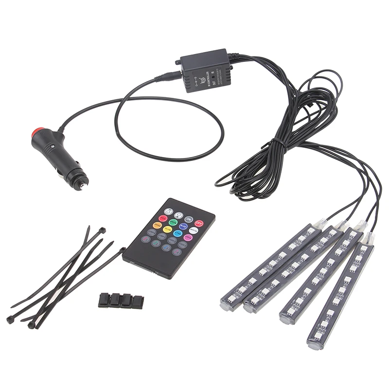 Светодиодная лента POSSBAY RGB декоративные атмосферные лампы светильник автомобиля