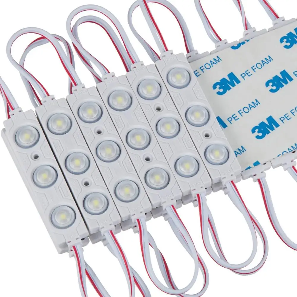 200 PCS Red Emitting Color 1.32 W DC12V Injection 3 LED Module Waterproof Decorative Back Light for Letter Sign JK528 | Освещение