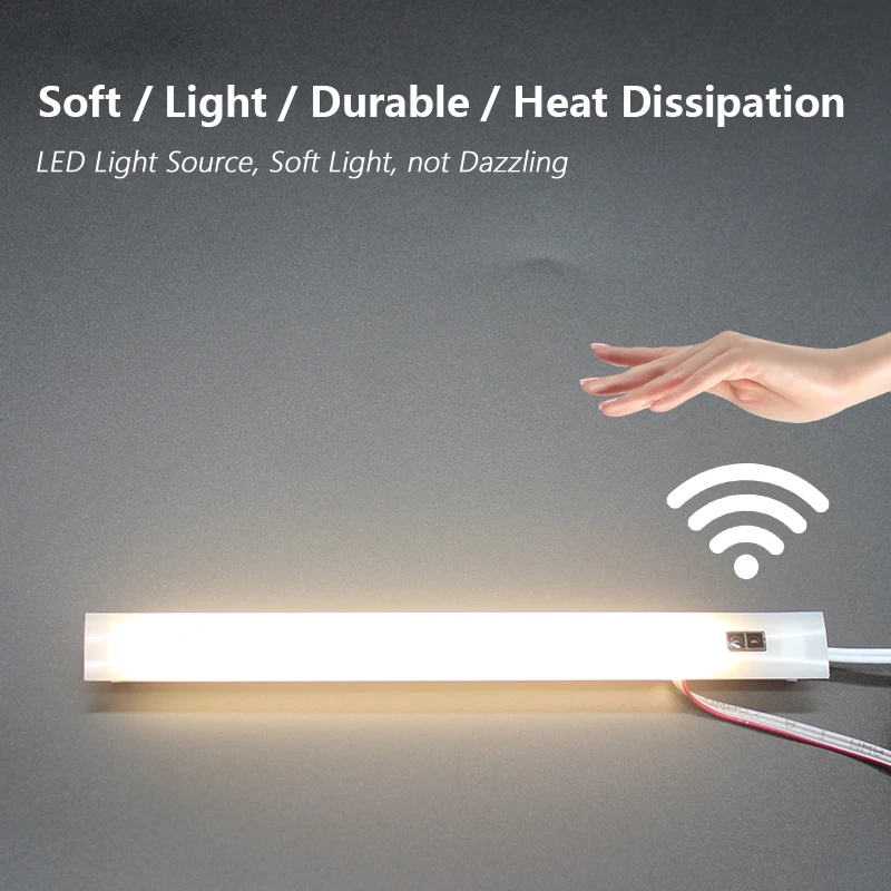embedded led hand sweep switch sensor light customizable under cabinet kitchen closet wardrobe high brightness night lamp free global shipping