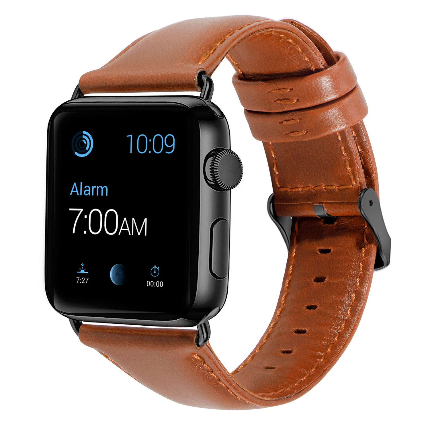 

Genuine Leather strap For Apple Watch Band 42 mm 44 mm Viotoo Fashion Men crazy horse Band For iWatch6 5 4 3 2 38mm 40mm band