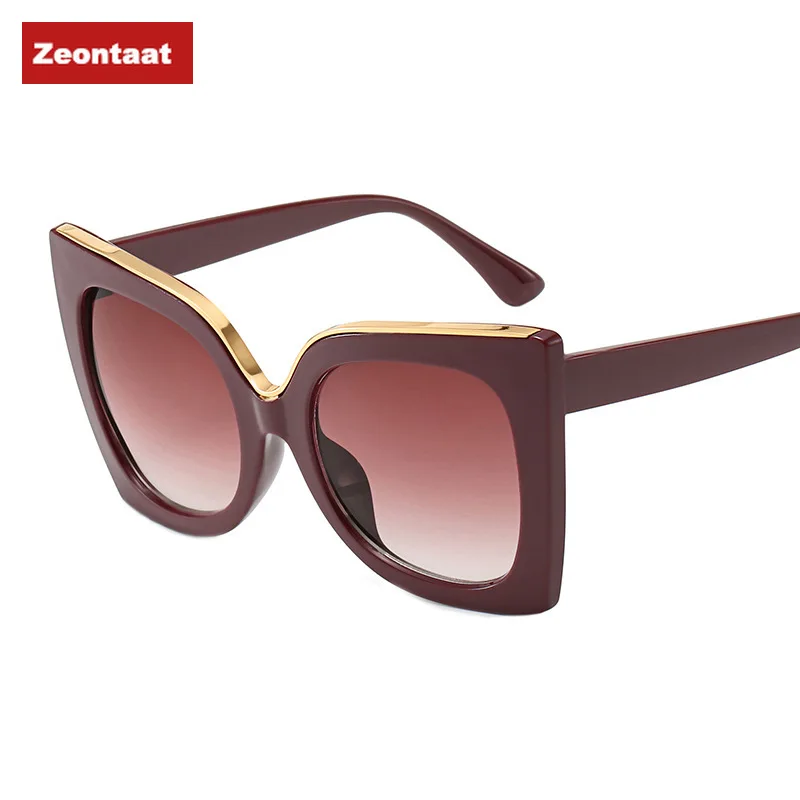 

Oversized Cat Sunglasses Women Brand Designer Luxury Fashion Cat Eye Eyeglasses Big Shades Sun Glasses Retro