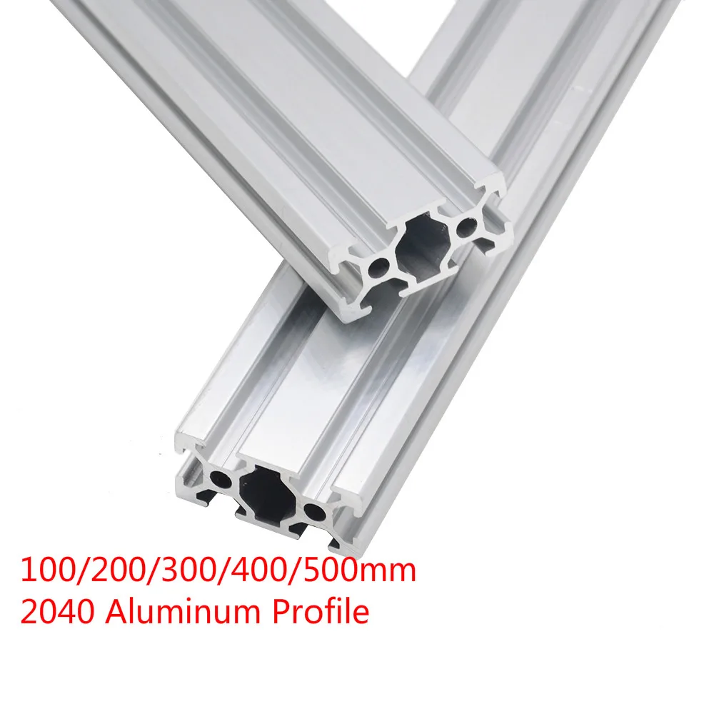 

4pcs/lot 2040 Aluminum Profile Extrusion EU European Standard Anodized Linear Rail Profiles Shaft 2040 3D Printer CNC DIY Parts