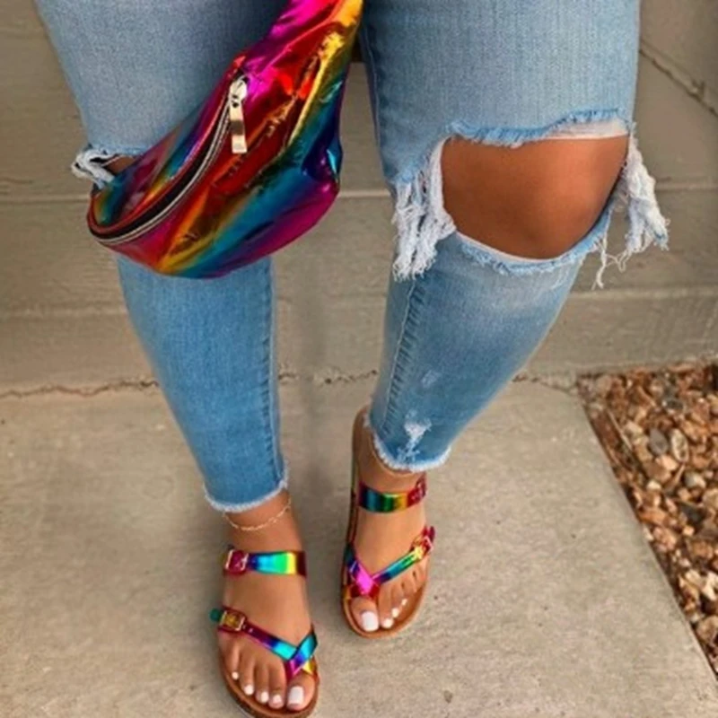

Women's Sandals Toe Slippers 2021 Summer New Leopard Print Flip-flops Roman Style Cork Slippers Non-slip Beach Women's Sandals