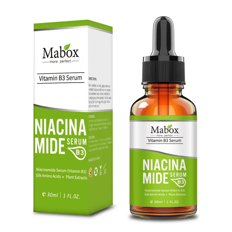

MABOX Niacinamide Arbutin Facial Moisturizing Serum Firming Skin Shrink Pore Brightening Whitening Face Care Essence 30ml