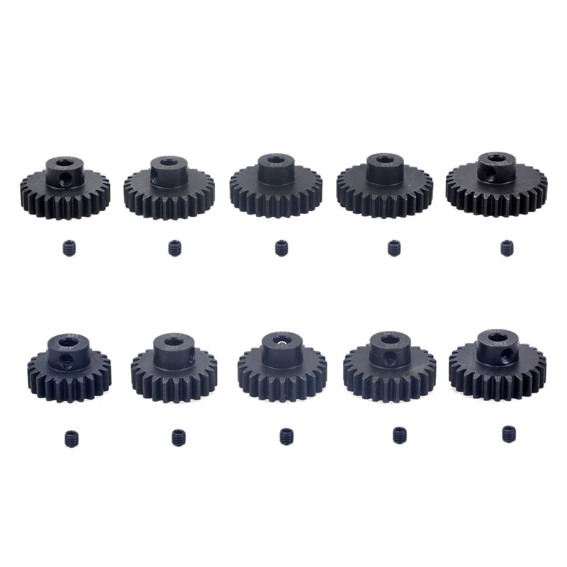 

5PCS M1 5mm Metal Pinion Motor Gear Set for 1/8 1/5 RC Car Motor