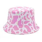 Горячая Распродажа 2021, черная, белая, розовая летняя Складная Панама с принтом коровы, Женская дорожная стандартная шляпа